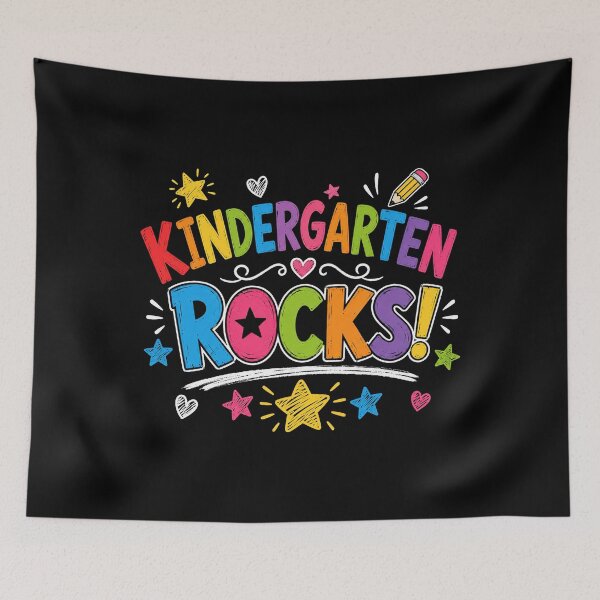 Item preview, Kindergarten Rocks! Cute First Day of School Rainbow Kids designed and sold by Tim Donnelly.