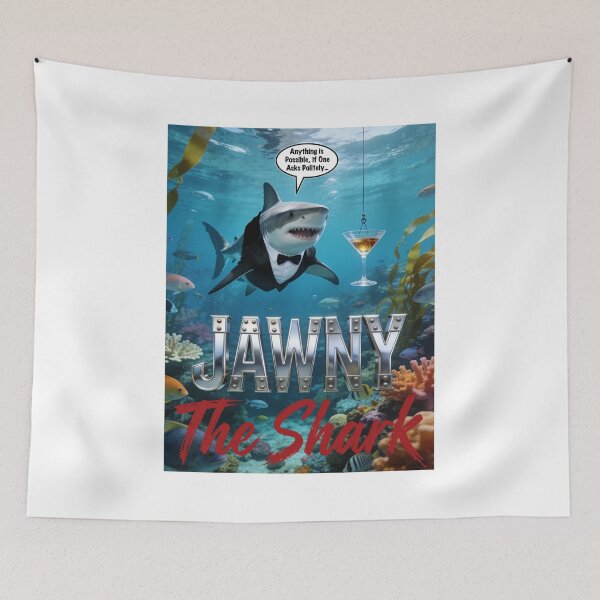 Item preview, Jawny The Shark Print designed and sold by Lichentroupe63.