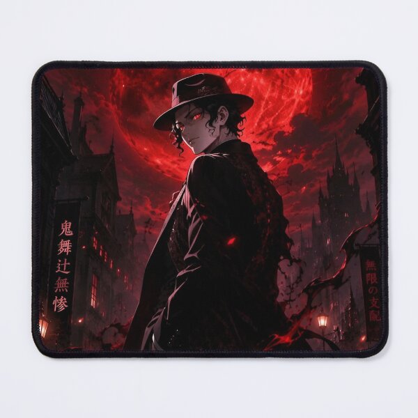 Item preview, Crimson Moon Sovereign – Dark Gothic Fantasy Gentleman | Anime Style Art Print designed and sold by Dyan4.