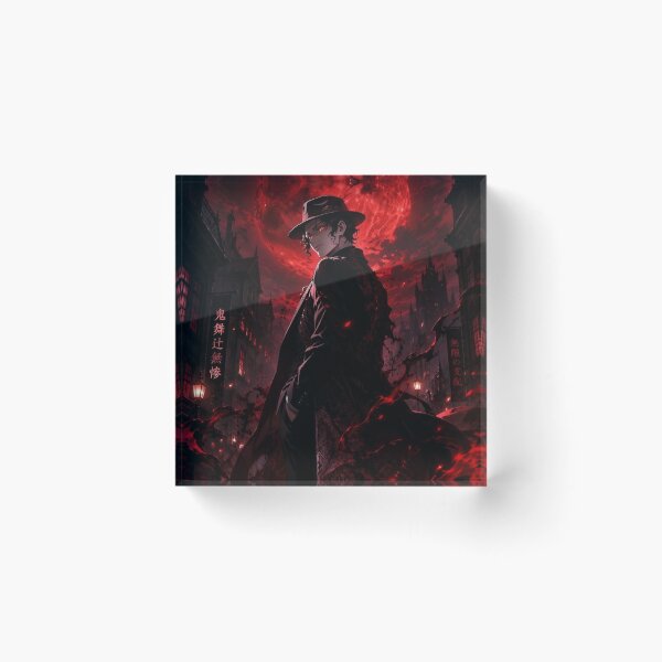 Item preview, Crimson Moon Sovereign – Dark Gothic Fantasy Gentleman | Anime Style Art Print designed and sold by Dyan4.