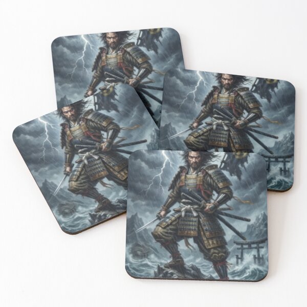 Item preview, The Last Ronin - Samurai in the Storm Art Print | Lightning Bushido Warrior Poster designed and sold by 303 Visionary Prints .