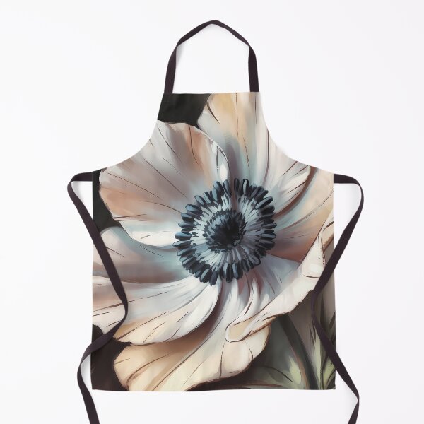 Item preview, White Anemone Flower Close-Up Oil Painting designed and sold by SellingWSarah17.