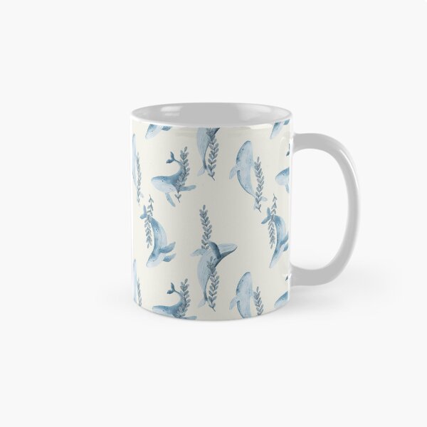 Item preview, Watercolor Whale Pattern designed and sold by MiaBellaGirl.