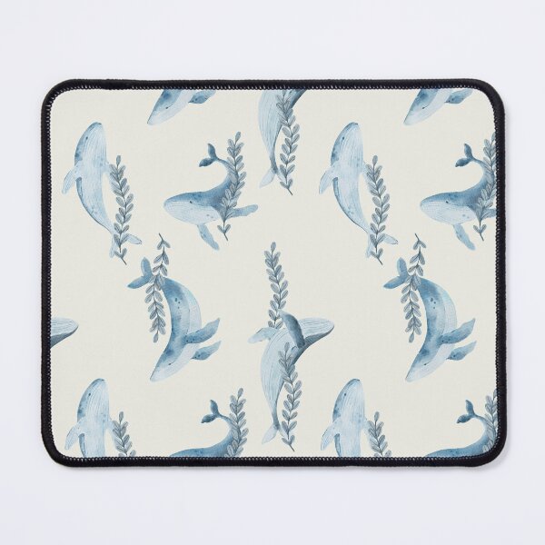 Item preview, Watercolor Whale Pattern designed and sold by MiaBellaGirl.