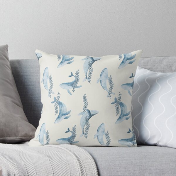 Item preview, Watercolor Whale Pattern designed and sold by MiaBellaGirl.