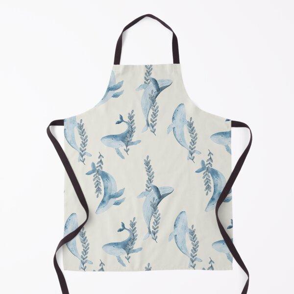 Item preview, Watercolor Whale Pattern designed and sold by MiaBellaGirl.