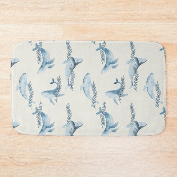 Item preview, Watercolor Whale Pattern designed and sold by MiaBellaGirl.