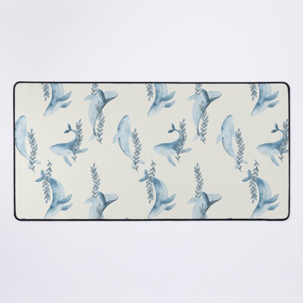 Item preview, Watercolor Whale Pattern designed and sold by MiaBellaGirl.