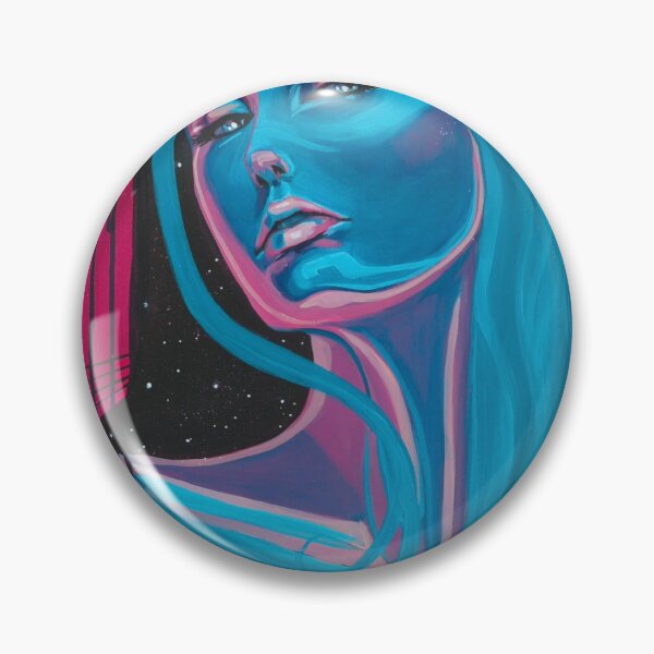 Item preview, Astrid, cosmic abstract portrait of a girl designed and sold by lisalovallo.