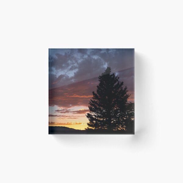 Item preview, Intense sunset with large tree silhouetted in foreground designed and sold by lisavonbiela.