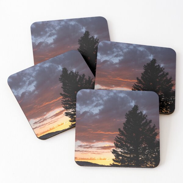 Item preview, Intense sunset with large tree silhouetted in foreground designed and sold by lisavonbiela.