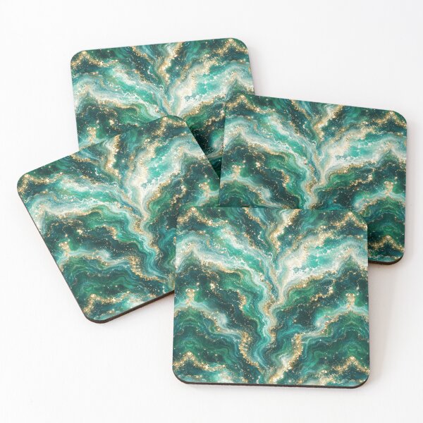 Item preview, Emerald Celestial Ocean Vertical Print designed and sold by Inkworksbyshery.