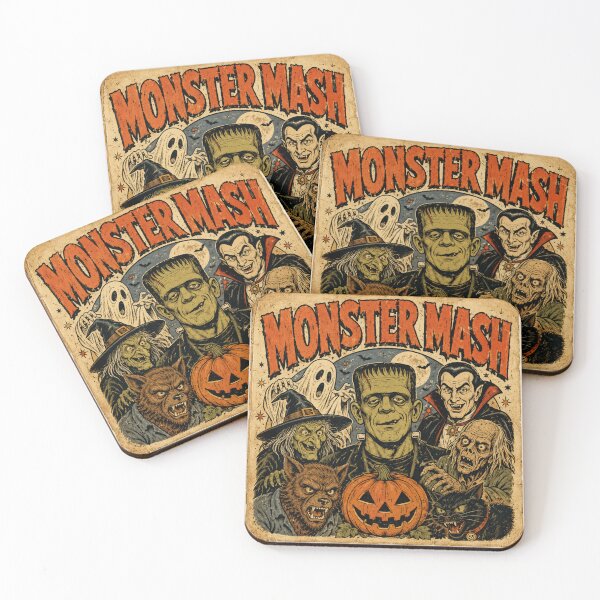 Item preview, Monster Mash Vintage Halloween Shirt for Classic Horror Fans designed and sold by POD DYNASTY | Original Print On Demand T-Shirt Graphics.