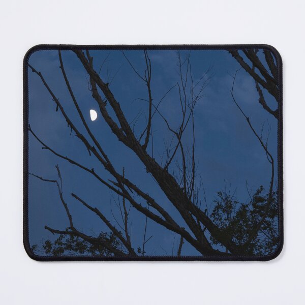 Item preview, Moon framed between tree branches in twilight designed and sold by lisavonbiela.
