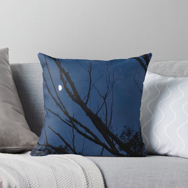 Item preview, Moon framed between tree branches in twilight designed and sold by lisavonbiela.