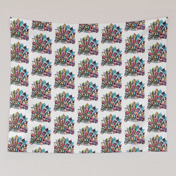 Item preview, Sculptural Folded Canvas Multi-Color Splatter Art designed and sold by THE SPLATTERED HAUS BY SAGE BANKS.
