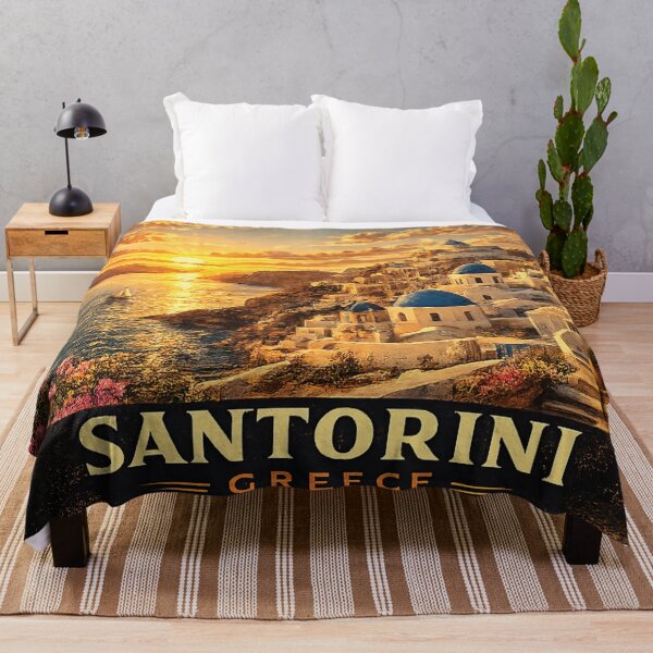 Item preview, Santorini Coastal Landscape Poster | Iconic Greek Island | Greece Wall Art designed and sold by GnuArt.