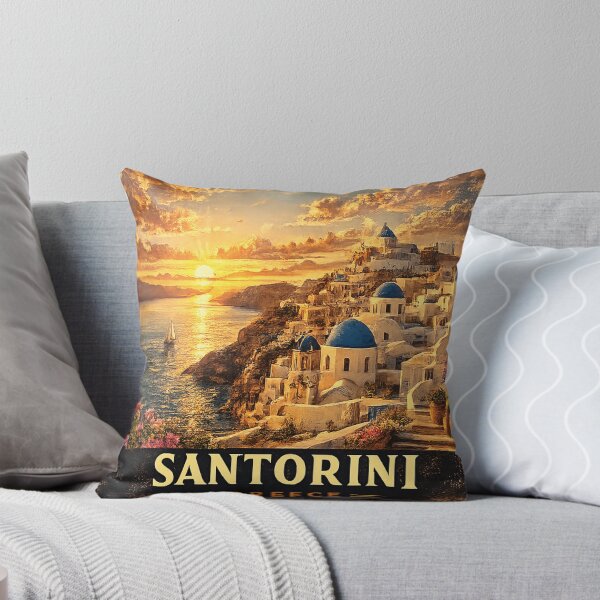 Item preview, Santorini Coastal Landscape Poster | Iconic Greek Island | Greece Wall Art designed and sold by GnuArt.