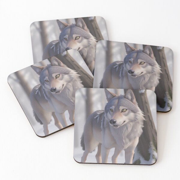 Item preview, Graceful Winter Wolf Forest Wanderer designed and sold by MoonGlyphSilence.