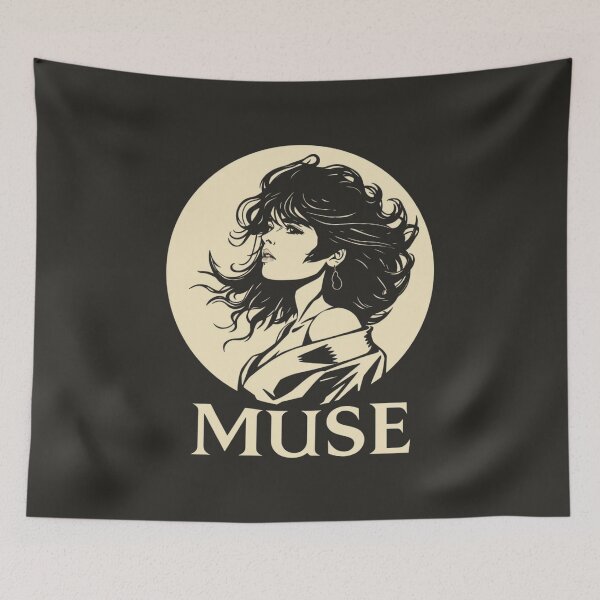 Item preview, Retro Graphic Portrait - Artistic Muse designed and sold by ERODED SELF.