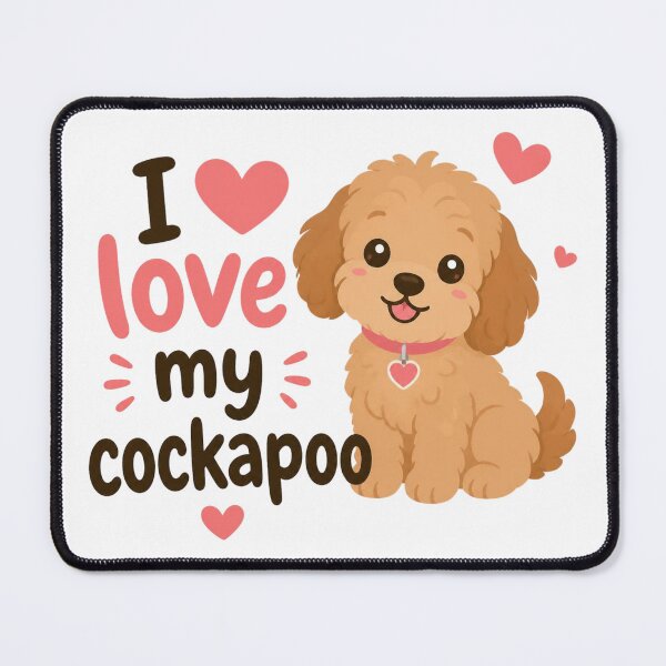 Item preview, ​I Love My Cockapoo Dog Cute Puppy Illustration designed and sold by Cerys-GS.