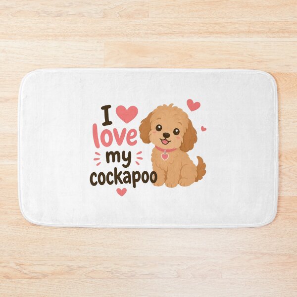 Item preview, ​I Love My Cockapoo Dog Cute Puppy Illustration designed and sold by Cerys-GS.