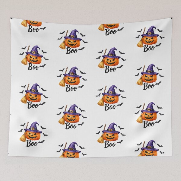 Item preview, Watercolor Boo Halloween Jack-o-Lantern  designed and sold by silviaol.