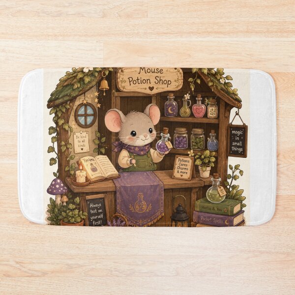 Item preview, Cute Mouse Potion Shop Cottagecore | Kawaii Witch Mouse Fantasy designed and sold by Moonlight Studio.
