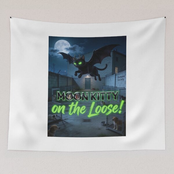Item preview, The Moon Kitty Print designed and sold by Lichentroupe63.