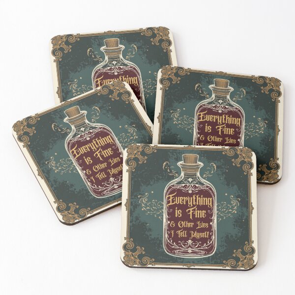 Item preview, Everything Is Fine Potion Bottle Dark Academia designed and sold by MutedNoir.