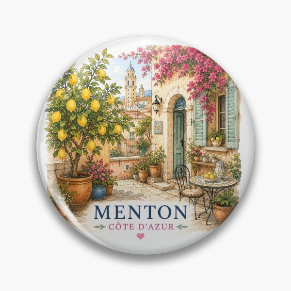 Item preview, Menton terrace with lemon tree and bougainvillea designed and sold by NoEscusesTraveller .