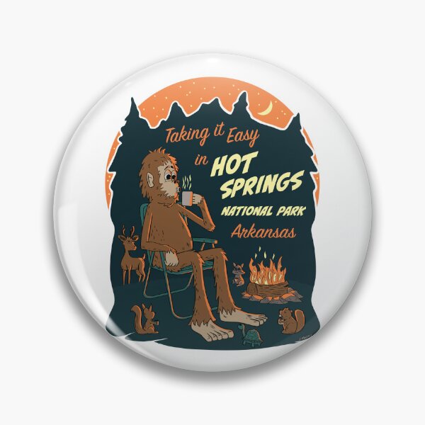 Item preview, Taking It Easy in Hot Springs National Park Bigfoot designed and sold by John Morris Illustration.