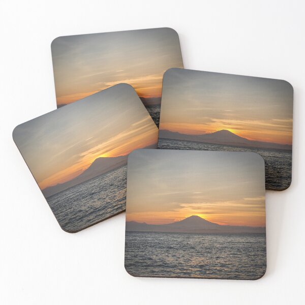 Item preview, Sunset behind Mount Fuji - Japan - Enoshima designed and sold by NevalyArt.