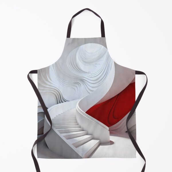 Item preview, Futuristic Spiral Staircase in Red and White designed and sold by Vicky Brago-Mitchell®.