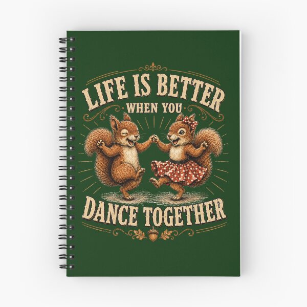Item preview, Life Is Better When You Dance Together – Dancing Squirrels Vintage Design designed and sold by Alpine-Ink.
