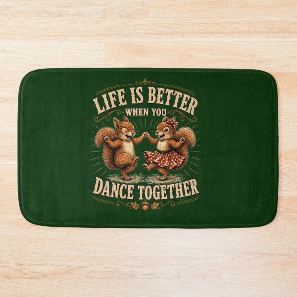 Item preview, Life Is Better When You Dance Together – Dancing Squirrels Vintage Design designed and sold by Alpine-Ink.