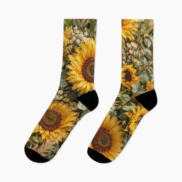 Item preview, Modern Golden Sunflower Botanical Pattern designed and sold by Marlaq fashion .