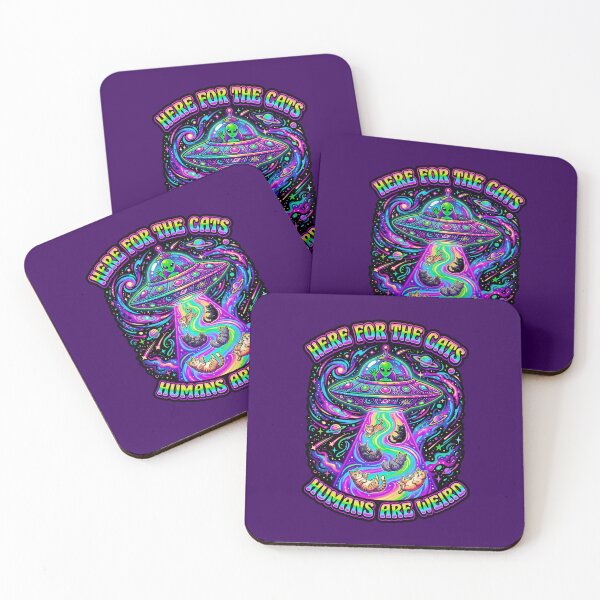 Item preview, Here For The Cats Humans Are Weird   designed and sold by WoodburyLake.