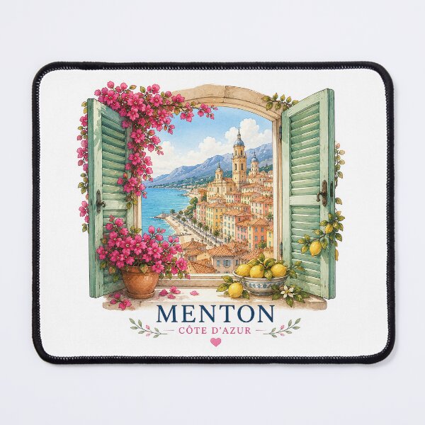 Item preview, Window overlooking Menton Côte d'Azur designed and sold by NoEscusesTraveller .