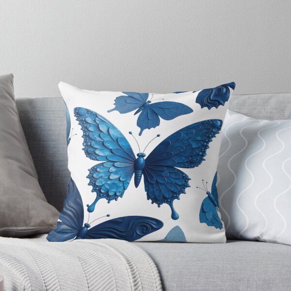 Item preview, Magical Blue Butterflies Modern Art Design designed and sold by dazzlemakers.