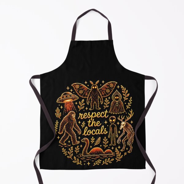 Item preview, Respect The Locals Bigfoot Mothman Alien Nessie Cryptid Art designed and sold by elderberry.