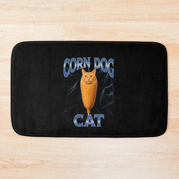 Item preview, Funny Corn Dog Cat Funny Food Meme Art designed and sold by elderberry.