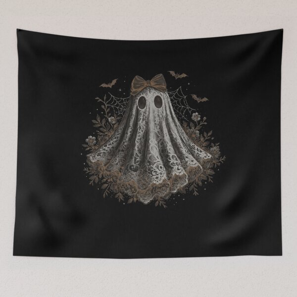 Item preview, Coquette Lace Ghost Floral Bats Gothic Halloween designed and sold by elderberry.