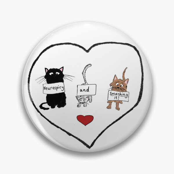 Item preview, A black, white and ginger cat showing neurospicy love designed and sold by KPlayerAdhder.