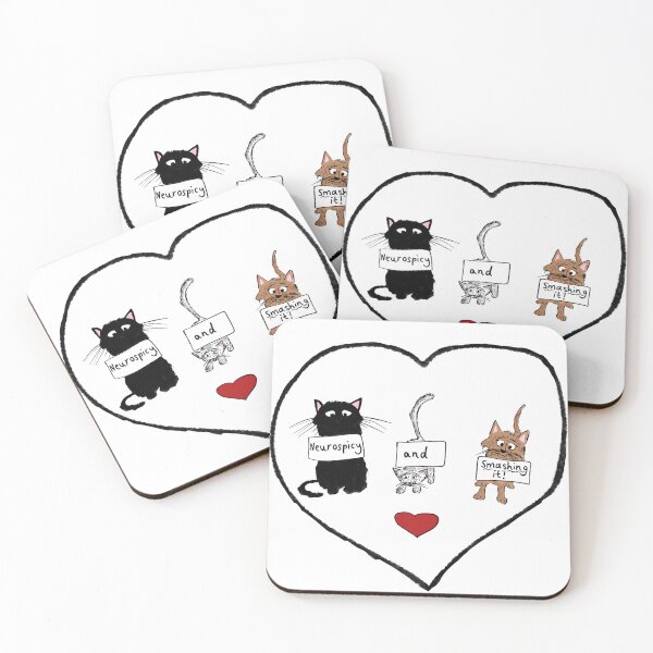 Item preview, A black, white and ginger cat showing neurospicy love designed and sold by KPlayerAdhder.