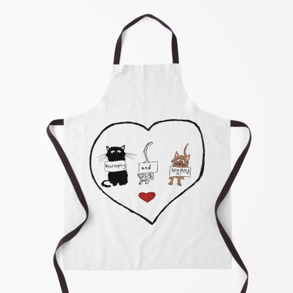 Item preview, A black, white and ginger cat showing neurospicy love designed and sold by KPlayerAdhder.