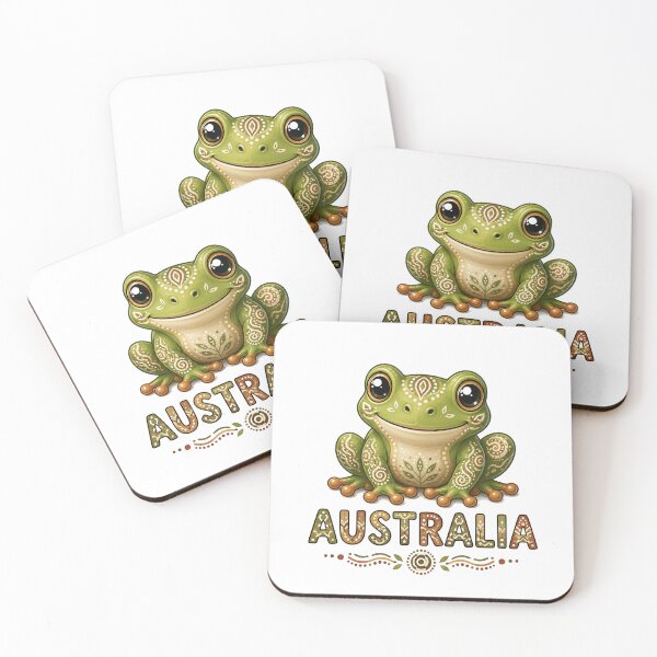 Item preview, Little Creatures of Australia – Green Tree Frog - Indigenous-Inspired Design designed and sold by Indigenous-Aus.
