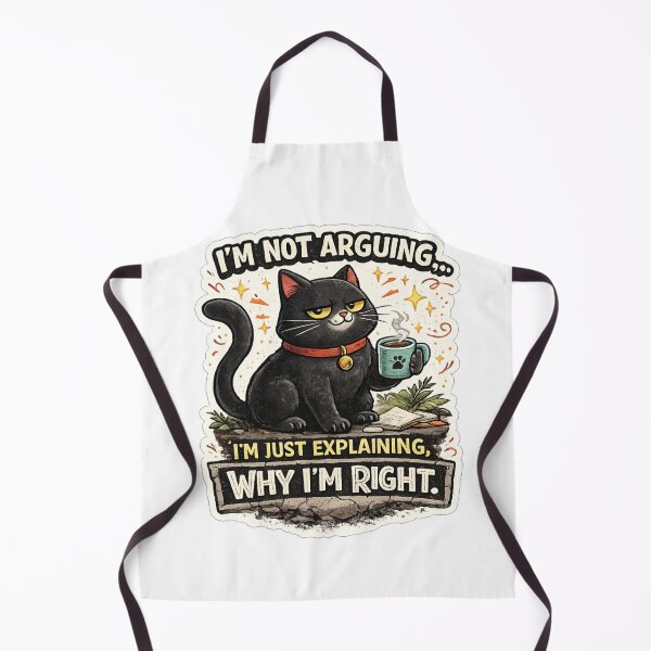 Item preview, I'm Not Arguing, I'm Just Explaining Why I'm Right – Funny Black Cat Coffee Quote designed and sold by SP319.