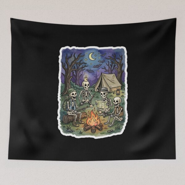 Item preview, Skeleton Camping Club - opt 1 designed and sold by jlStopMedia.