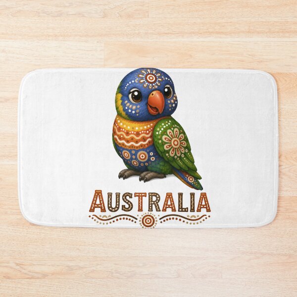 Item preview, Colourful Australian Creatures –  rainbow Lorikeet - Indigenous-Inspired Design designed and sold by Indigenous-Aus.